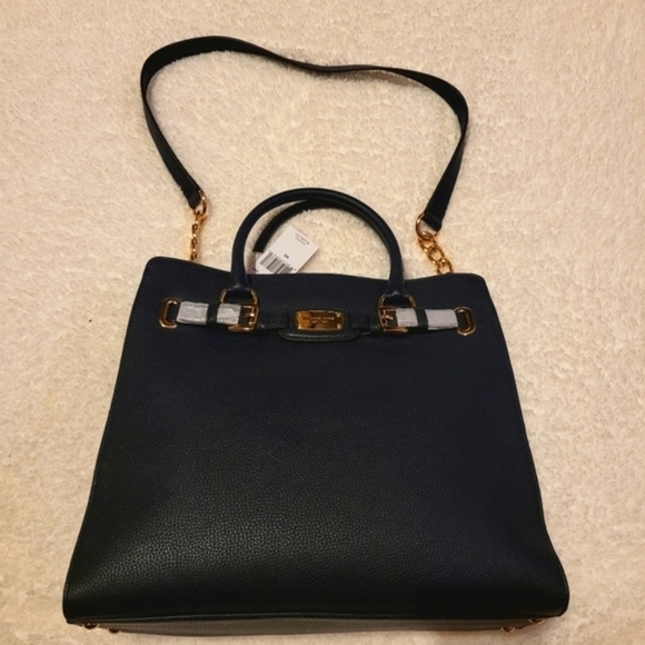 MICHAEL Michael Kors Handbags - 👜NWT Michael Michael Kors Blue Leather North South Hamilton Tote
